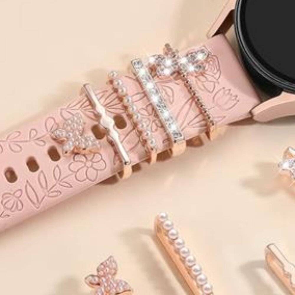 NEW Samsung Galaxy Apple Watch Band with Butterfly Charms - Picture 4 of 4